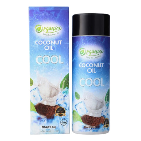 Organico’s Coconut Mint Oil 200ml | Fresh Mint Leaves | Fresh Coconut Aroma