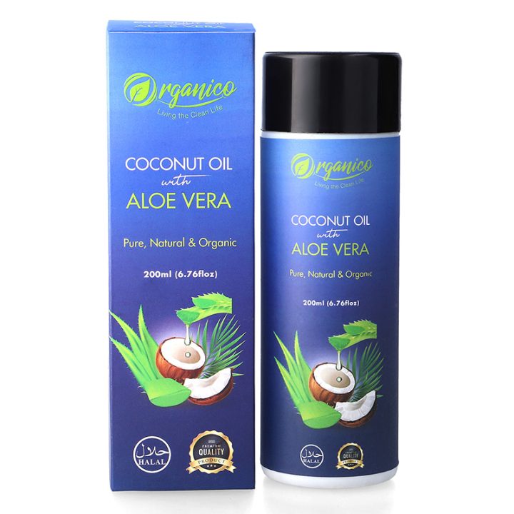 Coconut Oil with Aloe Vera Extracts – 200 ml | Coconut Oil with Aloe Vera For Hair